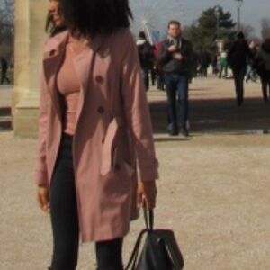 Stylish Pink Trench Coat